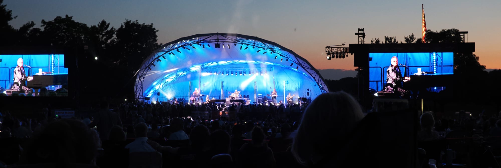 outdoor concert venue at sunset Reno